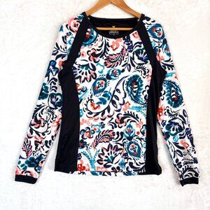 KASTEL DENMARK Izzy Ikat Outdoor Equestrian Golf Raglan LS UPF 30 Sun Shirts S